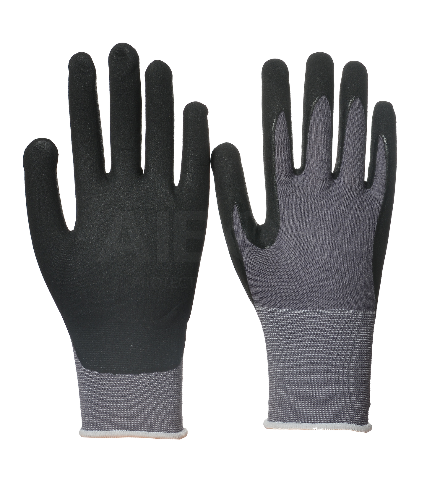 Manuși Ultra-Flexibile de Construcții - Căptușeală din Spandex cu Strat de Nitril si Nisip Negru