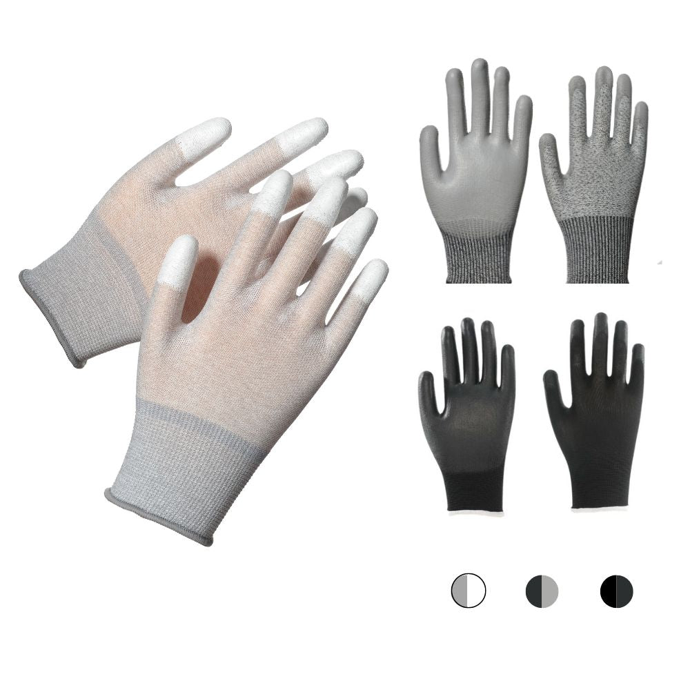 PROMOTIE - Manusi de Protectie PVC Negre - Nylon si Poliester